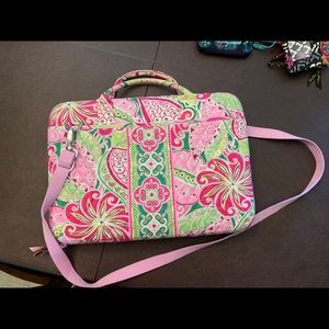 Vera Bradley Pinwheel pink hard laptop case
